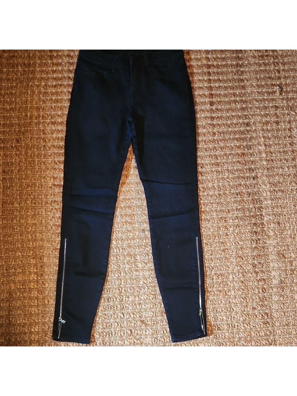 J Brand Dark Blue Skinny Jeans Classy Sz 25 W/ Ankle Zippers Dressy